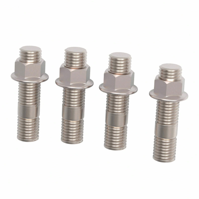 M10-1.25x48mm Exhaust Manifold Flange Studs Nuts Kit Compatible with Toyota/Nissan/Honda (Pack of 4 Pairs Studs&Nuts)
