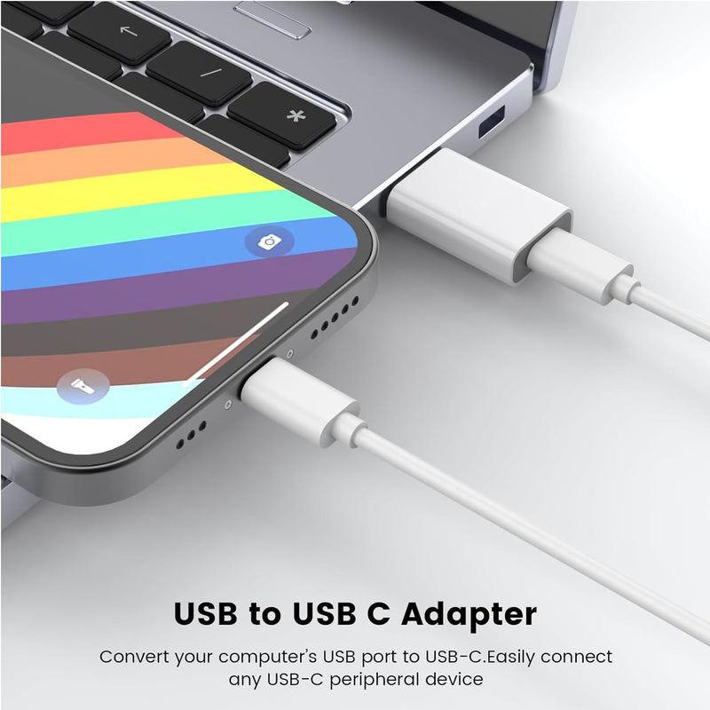 URANT (6Pack Adapter,USB C to USB 3.0 OTG Adapter,2 Type C Female to Lightning Male,2 Lightning Female to Type C Male Compatible with iPhone 15 14 13 12Pro Max Plus, Samsung Galaxy, Laptop, PC