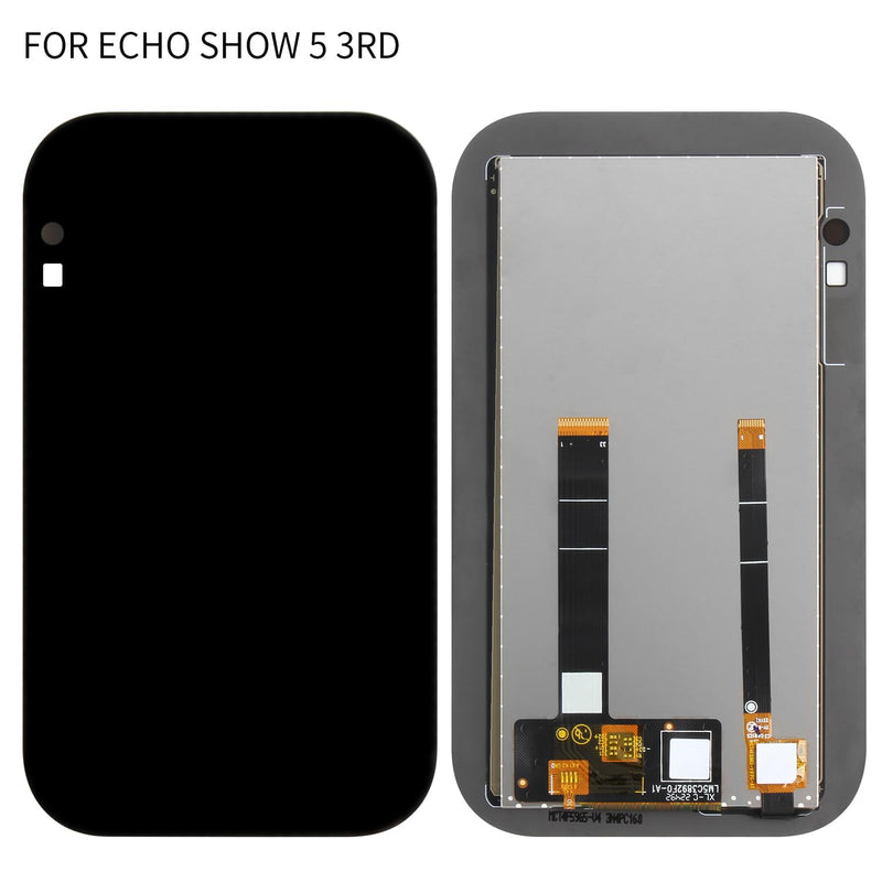 5.5" Screen Replacement for Echo Show 5 3rd Gen LCD Display for Echo Show 5 3rd H97N6S LCD Display Touch Digitizer Glass Assembly Repair Kit Black
