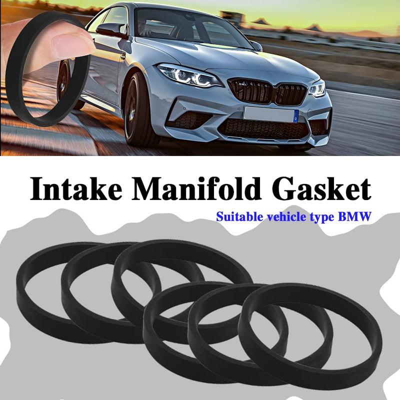 6 PCS Intake Manifold Rubber Sealing Gasket for N52 N54 E60 E70 E90 E92-128i 135i 325xi 328i 328xi 330i 335i 525xi 528i 530i 535xi 640i M5 M6 X1 X3 X5 X6 Z4, Replace 11617547242