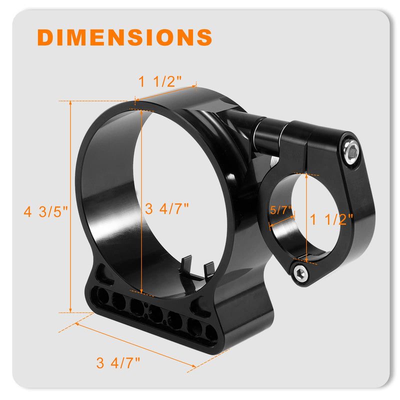 39MM Motorcycle Speedometer Side Mount Relocation Bracket, Odometer Instrument Handlebar Mounting Bracket Clamp Adjustable Compatible with Harley Sportster Iron 883 1200