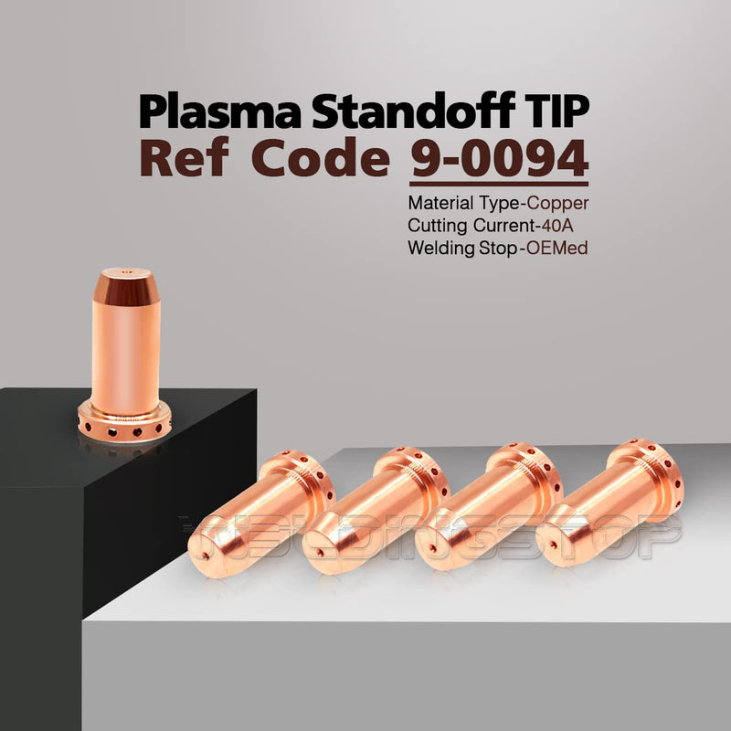 WeldingStop 9-0094 9-0096 SL40 Torch Plasma Electrode Tip fit Thermal Dynamics Cutmaster 42/12+ Plasma Cutter SL40 Plasma Torch Consumables 10pcs 5pcs Electrode9-0096 + 5pcs Tips 9-0094