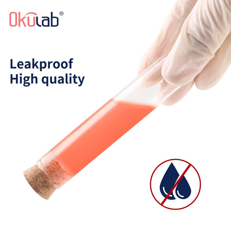 Glass Test Tubes Bulk 50pcs,16ml 20x100mm Test Tube with Cap and Brush, Glass Test Tube for Scientific Plants,TTGS01A50 50pcs of 20x100mm(16ml)