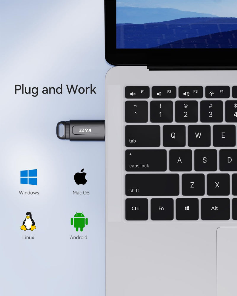  [AUSTRALIA] - K&ZZ USB Flash Drives 64GB, 5 Pack 64GB Retractable Thumb Drives, USB 3.0 Stick for Laptop, Tablet, Smart TV (Mixed Colors 5pcs) 64GB-3.0 Multicoloured 64GB*5