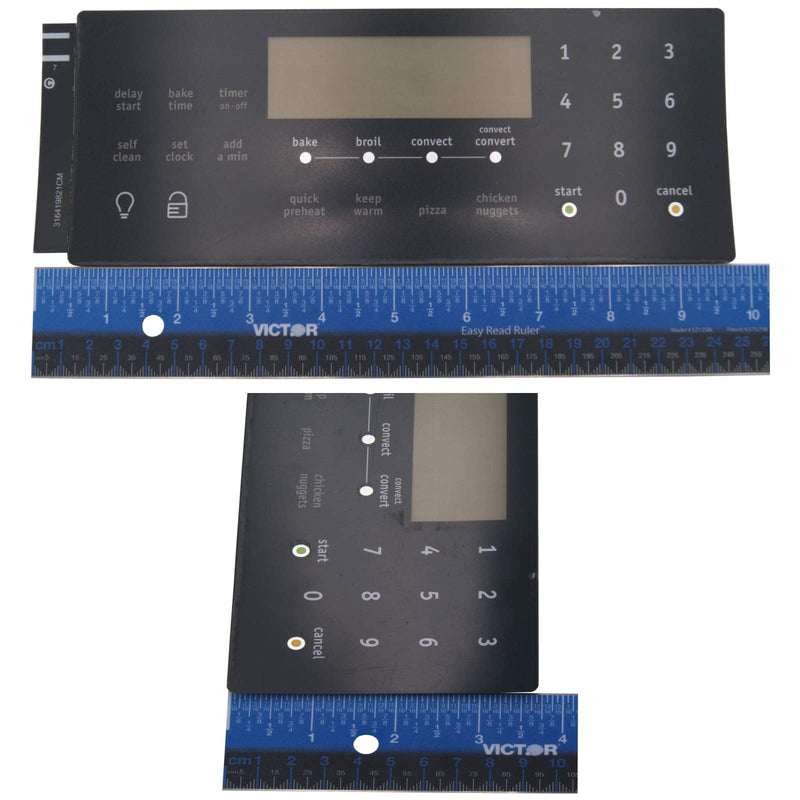 Supplying Demand 316419821 1513359 Range Black 28 Button Clock Overlay Replacement Model Specific Not Universal