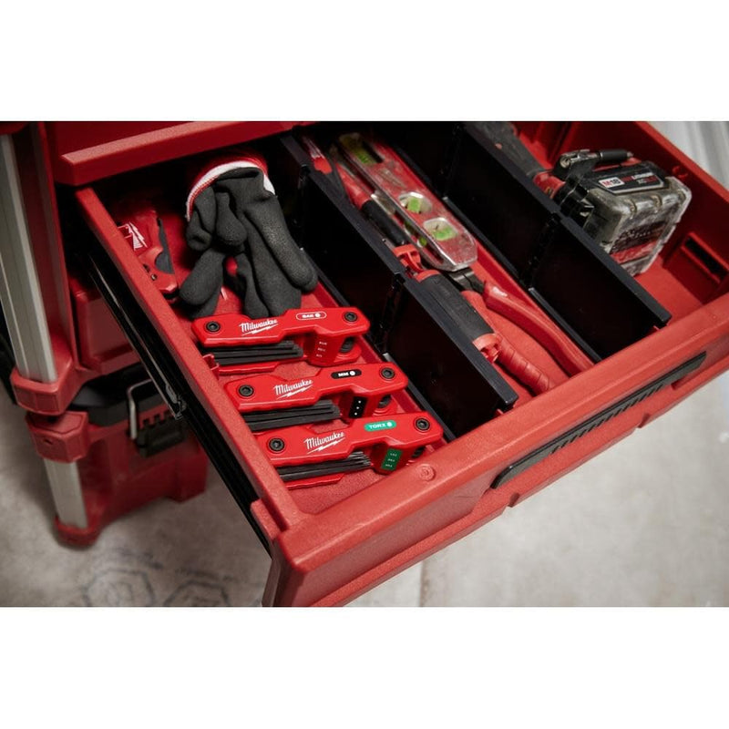 Milwaukee Electric - 17-Key Folding HEX Key Sets - SAE/Metric