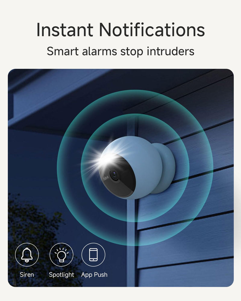 Noorio Security Cameras Wireless Outdoor/Indoor Magnetic, Cameras for Home Security Battery Powered, 1080P AI Motion Detection 2.4G WiFi Security Camera Outdoor, 8GB Free Local Storage MagCam, B200-SE 1080P Battery Camera