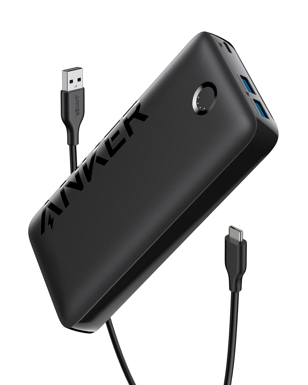 Anker Power Bank, 20,000mAh Portable Charger with USB-C Fast Charging, Works for iPhone 15/15 Plus/15 Pro/15 Pro Max, iPhone 14/13/12 Series, Samsung, iPad Pro, AirPods, Apple Watch, and More black