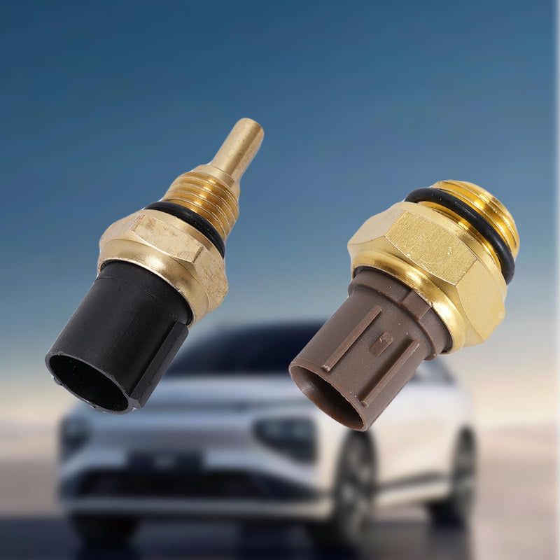 Rldym Engine Coolant Temperature Sensor Temp Sender Kit 37870-PJ7-003 37760-P00-003 for Honda Accord 1992-2002, Honda Civic 1992-2005 2PCS