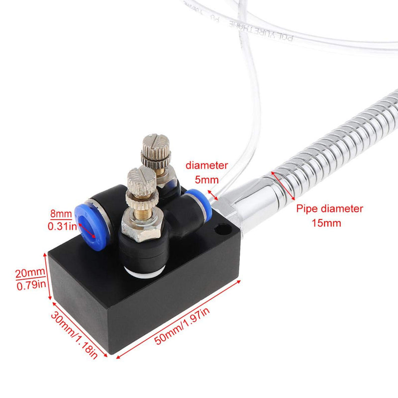 YWY Mist Coolant Lubrication System Flexible Metal Hose Oil-Water Separator Spray Unit for Drill Press CNC Lathe Milling Machine Metal Cooling
