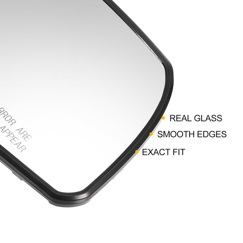  [AUSTRALIA] - X AUTOHAUX Car Rearview Right Passenger Side Mirror Glass Replacement W/Backing Plate Heated White Glass for Toyota Sequoia 2008-2017 for Toyota Tundra 2007-2020 for without Lamp Model