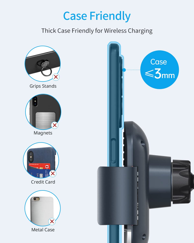 Dual Coil Wireless Car Charger Mount,for Galaxy Z Fold Series | Fast Wireless Charger With Auto Clamping Design,Fits Galaxy Z Fold7/6/5/4/3,Supports Air Vent And Dashboard Installation