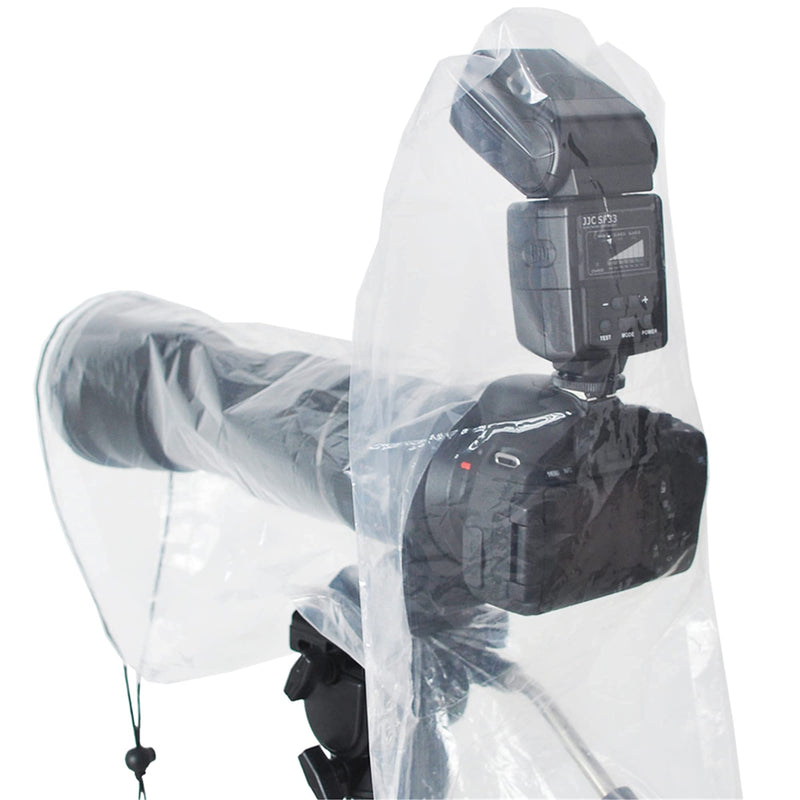 Camera Tripod + 2 Pack (with Flash) Rain Cover：Video Camera Remote Control Tripod + 2 Pack 18" Long Clear Lens Raincoat (with Flash)