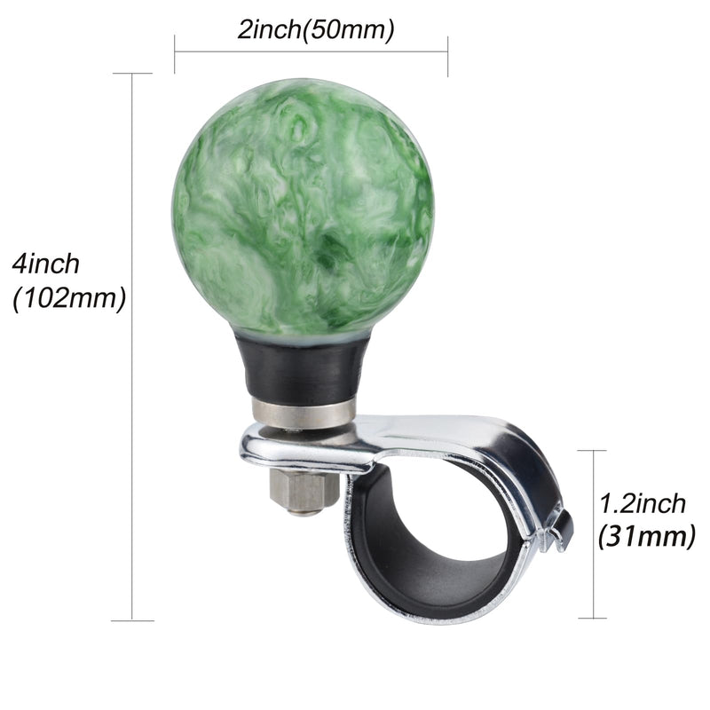 Arenbel Ball Steering Wheel Spinner Booster Knob Car Turning Assist Handle Fit Most Vehicles Trucks Boats, Green