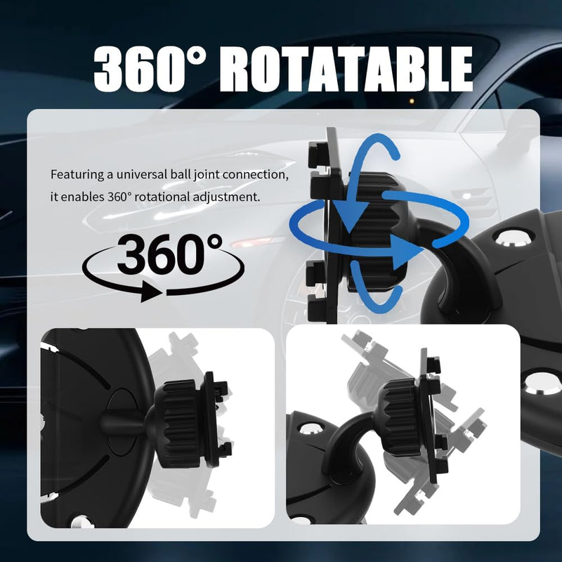 CD Slot Mount for Carplay Screen 360° Rotatable,2026 Upgraded Carplay Screen Mount with Triangle Stabilizing,Universal CD Mounts for Carplays Screens Dashcam GPS Car Accessories
