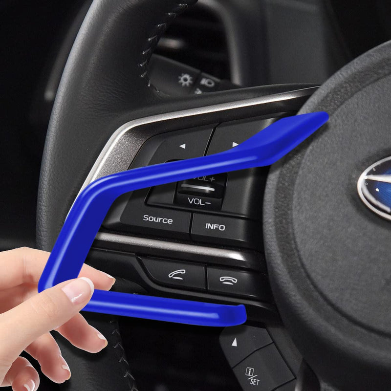 Auovo Center Console Steering Wheel Cover Trims for Subaru Crosstreck Outback Legacy Accessories 2018-2026 for Subaru Impreza 2017-2026/19-26 Forester/Ascent 2018-2026 (Blue) Blue