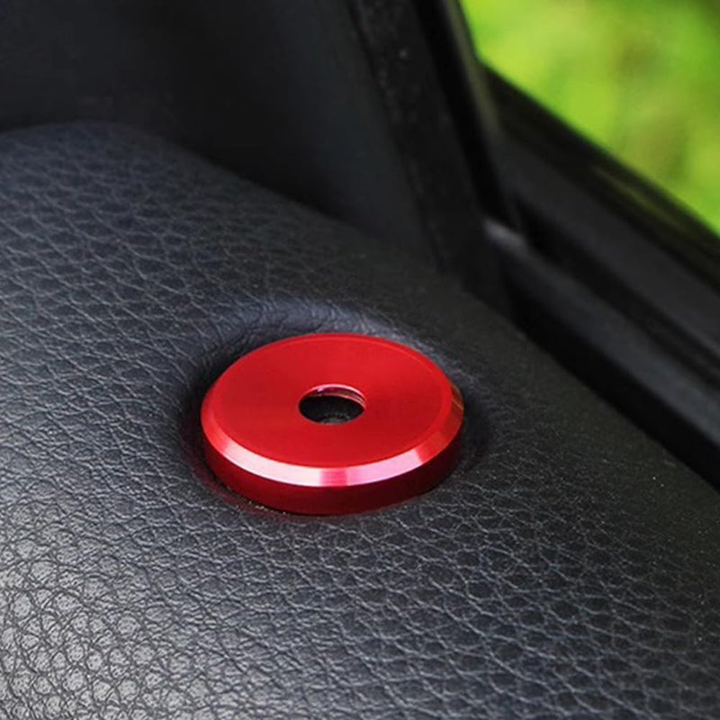 4pcs Aluminum Decorative Door Lock Indicator Light Cap Covers Compatible with Porsche Cayenne Panamera Macan (Red) Red