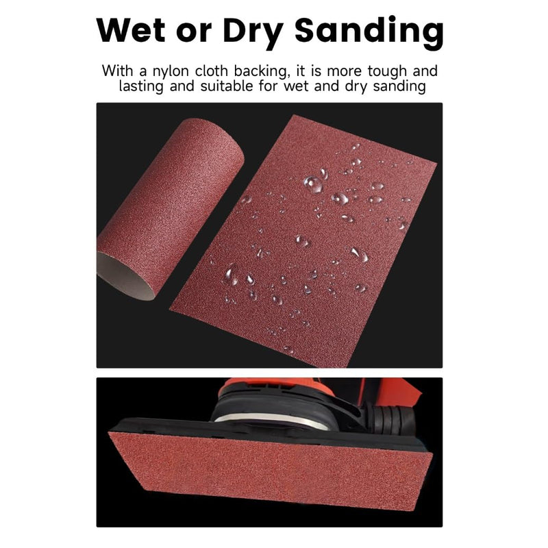 Emery Cloth Roll,6 Grits 1'' x 26FT Sandpaper Roll with Dispenser,80 150 240 320 400 600 Grit Sand Assortment,Sanding Paper Roll & Sandpaper Sheets for Metal Auto Wood Dry&Wet Polishing.(6Rolls 26FT) 6Rolls 26FT