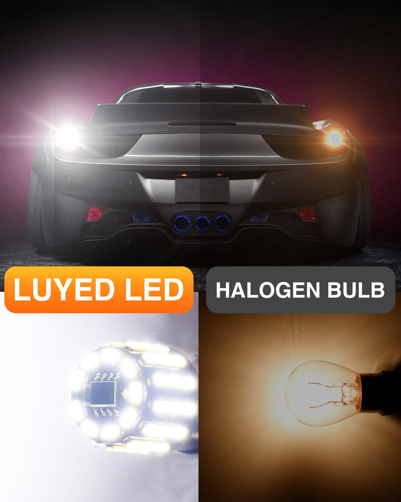 LUYED 1156 LED Bulb 6500K White Super Bright Low Power LED Back Up Reverse Lights,BA15S 1141 1003 7506 P21W LED Replacement for Tail Light,RV Lights,Side Marker Lights,Pack of 10