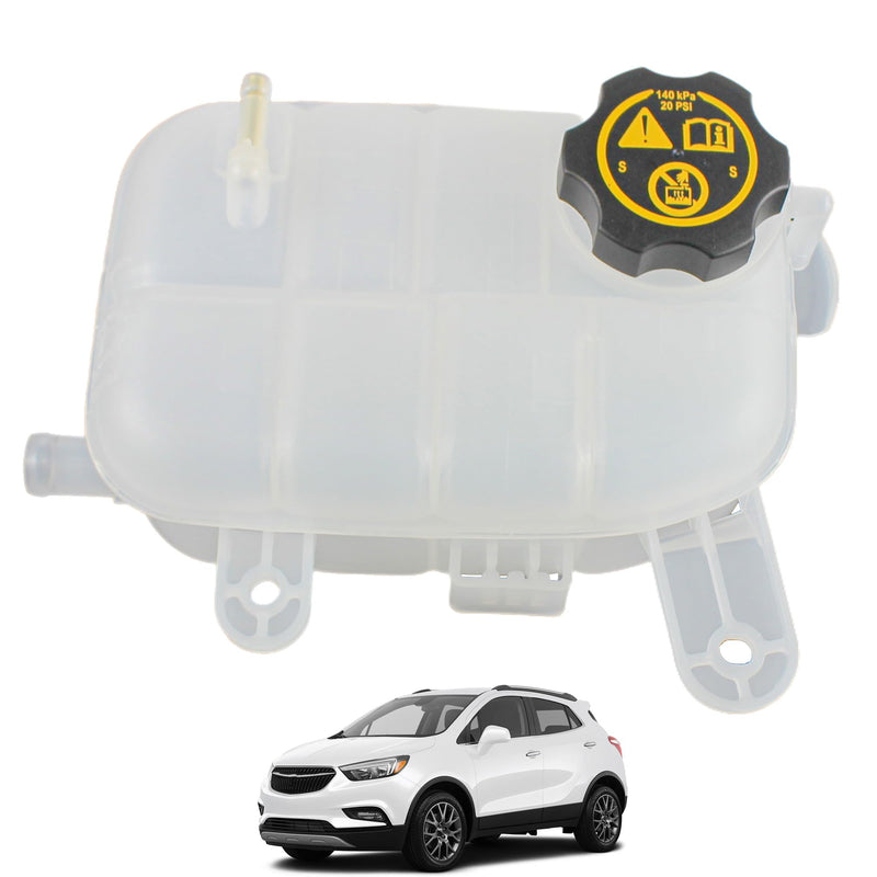 Engine Radiator Coolant Overflow Reservoir Tank With Cap Compatible With 2013-2021 Buick Encore Chevrolet Trax L4 1.4L 1.8L Replaces 95269001 95201979