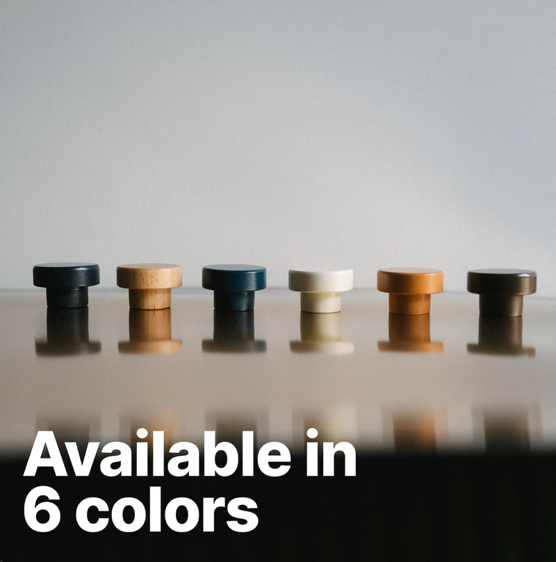 Wood Drawer Knobs 6 Pack, Round 40mm Wooden Dresser Knobs, Sand | Natural beechwood finish fits any home decor. Easy install replacement pullers for kitchen cabinets or bedroom desk