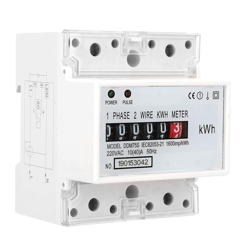 Single Phase Two Wire Energy Meter 4P LED Din Rail Electricity Power Voltmeter Ammeter Voltage Amp Kwh Meter Multimeter