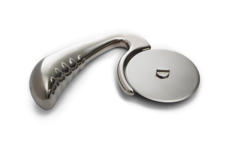 Pizza Cutter Wheel by Midnight Slice - Stainless Steel Food Slicer for Pizzas and more with Ergonomic Handle and Sharp Cutting Surface for Clean Cuts