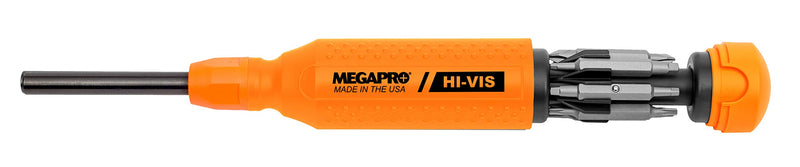 Megapro Hi Vis Original Multi Bit Screwdriver 15 in 1 High Visibility Orange USA 151HVO
