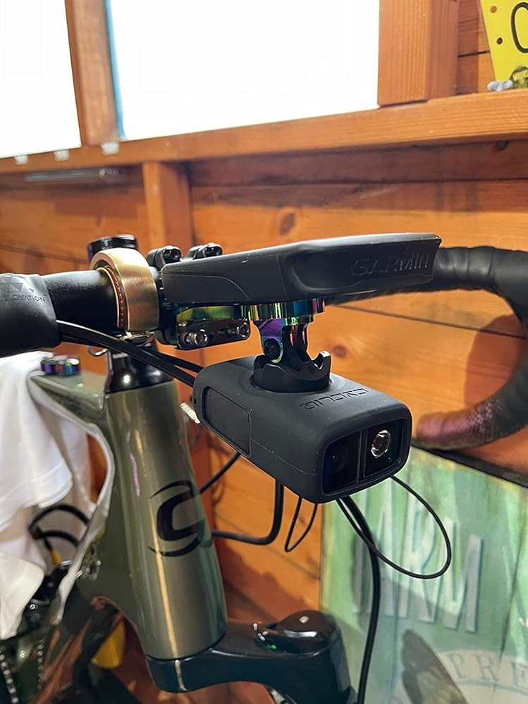 Mount for Garmin Edge 1040 840 830 530 Extended Out Front Mount Compatible with Sports Action Camera and Bicycle Flashlight Black
