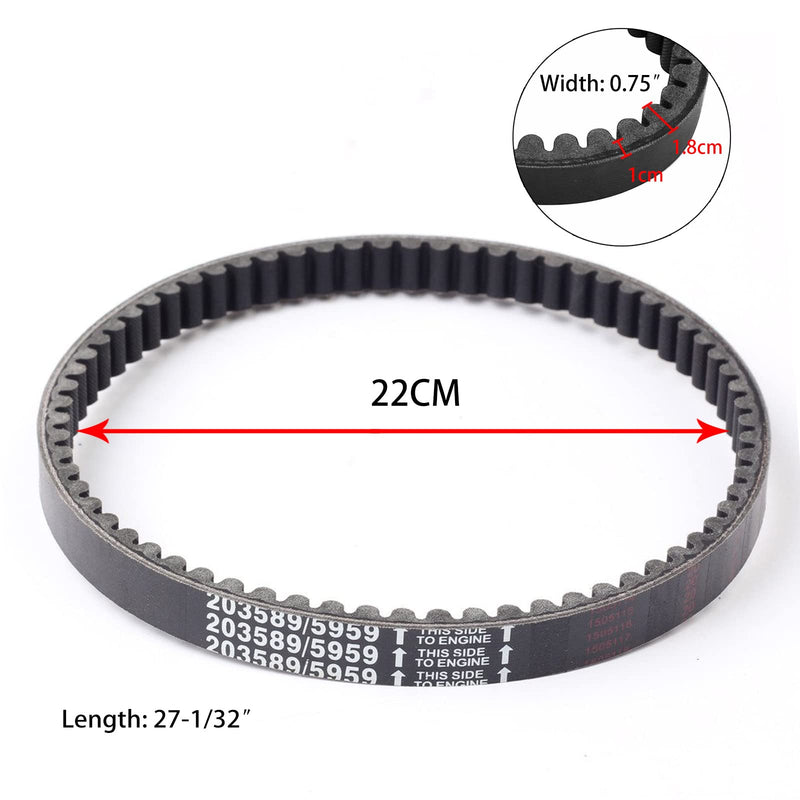 BLACKHORSE-RACING 3pcs 30 Series Go Kart Drive Belt Replaces Manco 5959 / Comet 203589
