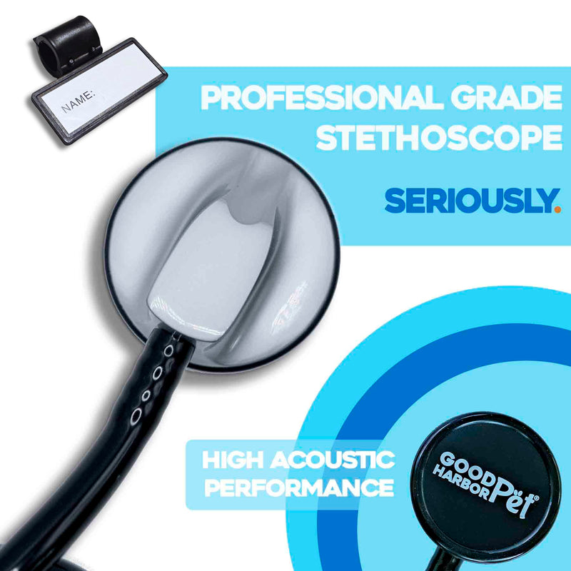 Good Harbor Clinical IV Veterinary Stethoscope | Professional Single Head Stethoscope for Vet Technicians and Veterinarians
