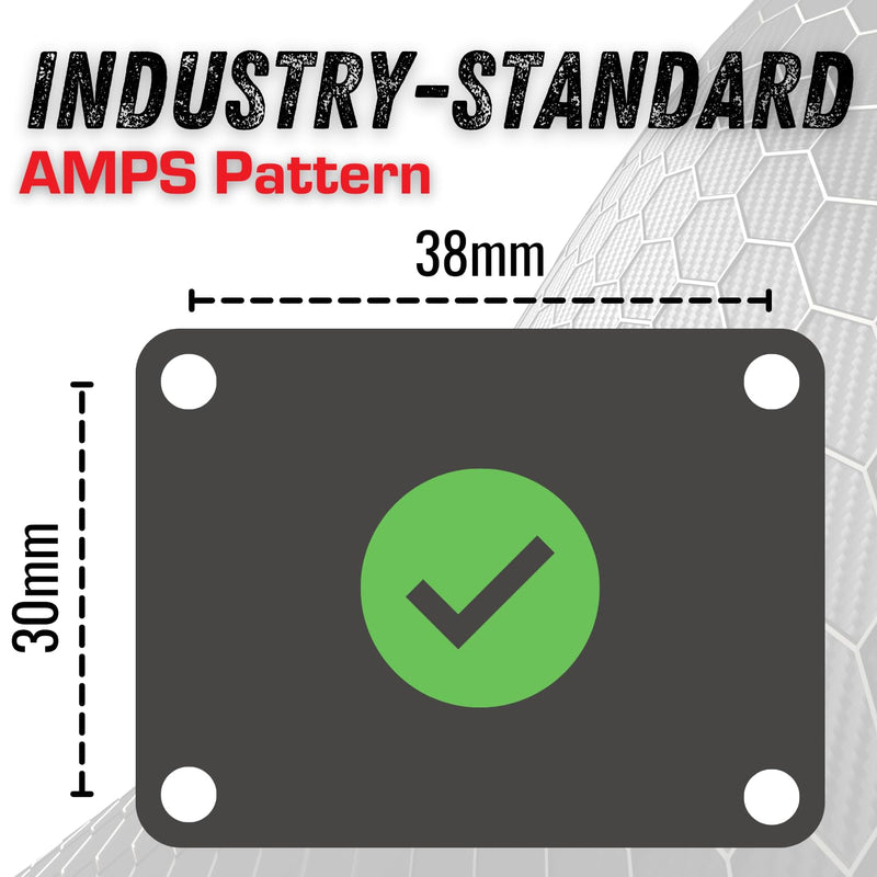 Bulletpoint Metal 4-Hole AMPS Base Mount with 20mm (0.787 inches) Mounting Ball (2 Pack)