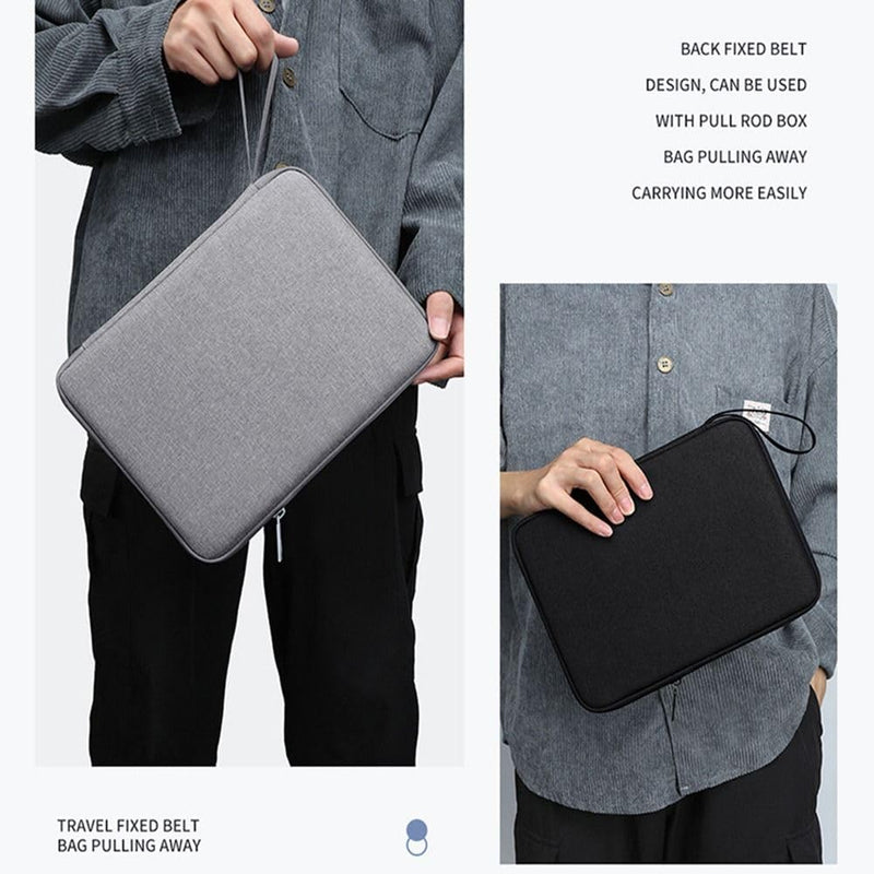 Nylon Tablet Sleeve Case, Soft Zipper Protective Pouch with Accessory Storage for 10.9/12.9 Inch(12.9 inch)
