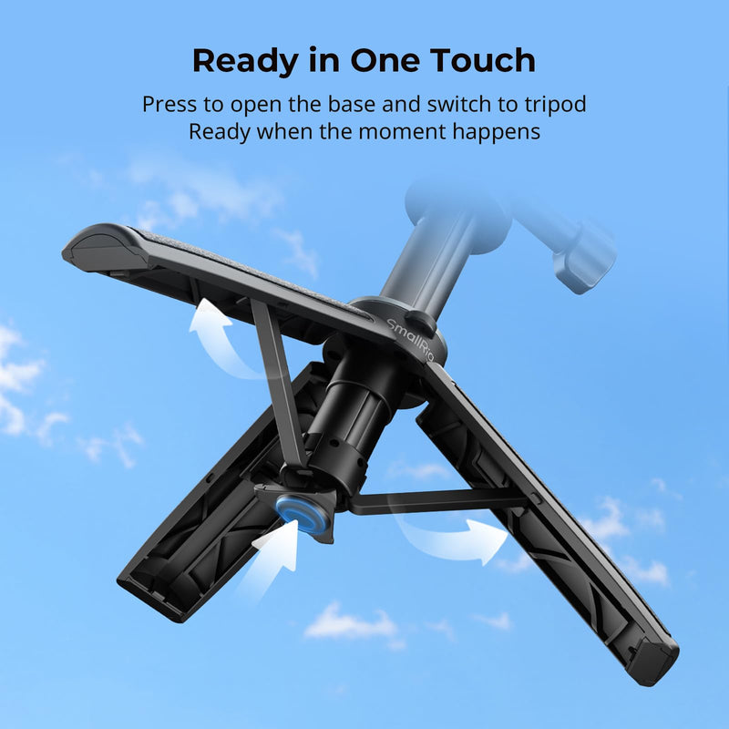 SmallRig One-Touch Open Action 6/Nano Selfie Stick Tripod, 5.2-12in | Detachable Adapter Only for DJI Action 6/Nano, 2 Prong Mount for DJI, for Insta360, for GoPro Action Cameras - 6149 for DJI Action 6&Nano
