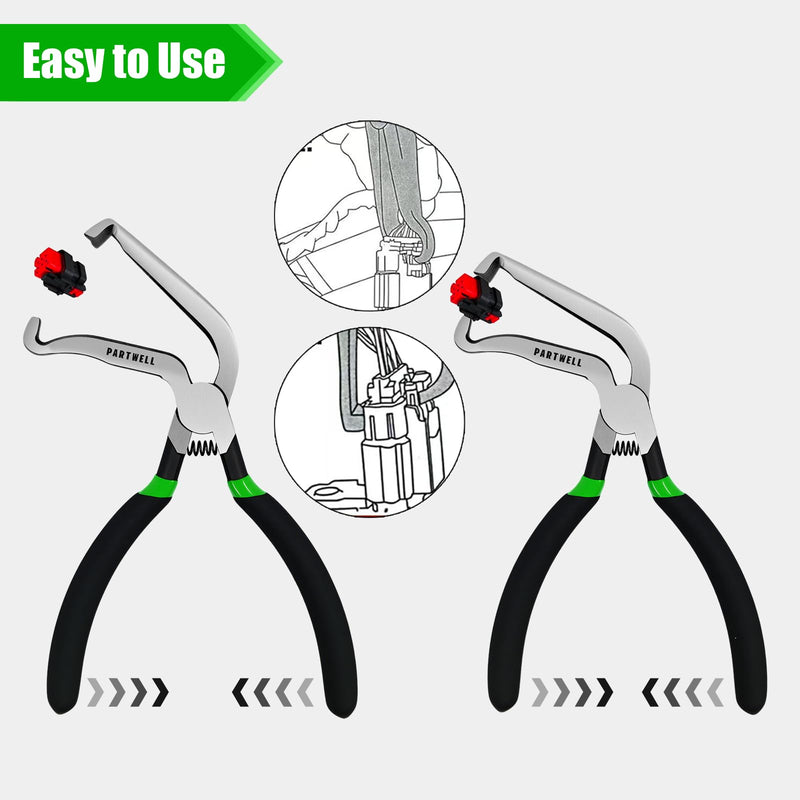 Electrical Disconnect Pliers Set – 3PCS Electrical Connector Pliers for Cars, Fuel Line Disconnect Tool, and Automotive Electrical Tool Kit Green 3