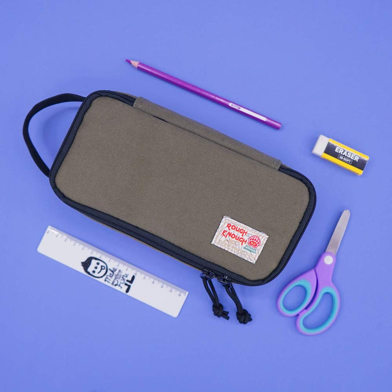 Rough Enough Small Tool Bag Pouch Box EDC Organizer Storage Case for Accessories with Zipper Portable Handle Army Green