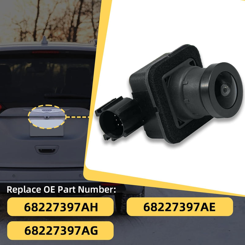 Rear Backup Camera Compatible with 2017-2023 Chrysler Pacifica, 2020 2021 2022 Chrysler Voyager, 170° Wide-Angle Rear View Camera Replaces 68227397AH 68227397AE 68227397AG