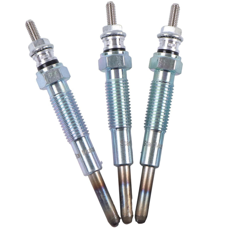 ZTUOAUMA 3X Glow Plugs SBA185366060 SBA185366190 Compatible with Ford 1100 1110 1200 1210 1300 1310 1510 1710 1900 1910 2110 New Holland 1630 1715 1720 1725 1925 LX465 LX485 LX565 LX665 3PCS