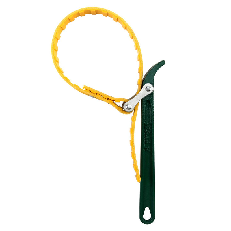 QWORK 9" Belt Strap Wrench, Multi-Purpose Adjustable Strap Oil Filter Strap Opener Wrench with 19 11/16" Capacity Adjustable Strap 9.0"