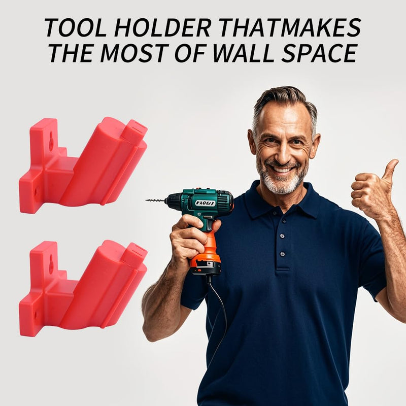 Battery Holder and Tool Holders Compatible Milwaukee M12 12V Wall Mount Plastic Hanger Battery Drill Tool Storage for Shelf Work Van Toolbox with 22 Screws