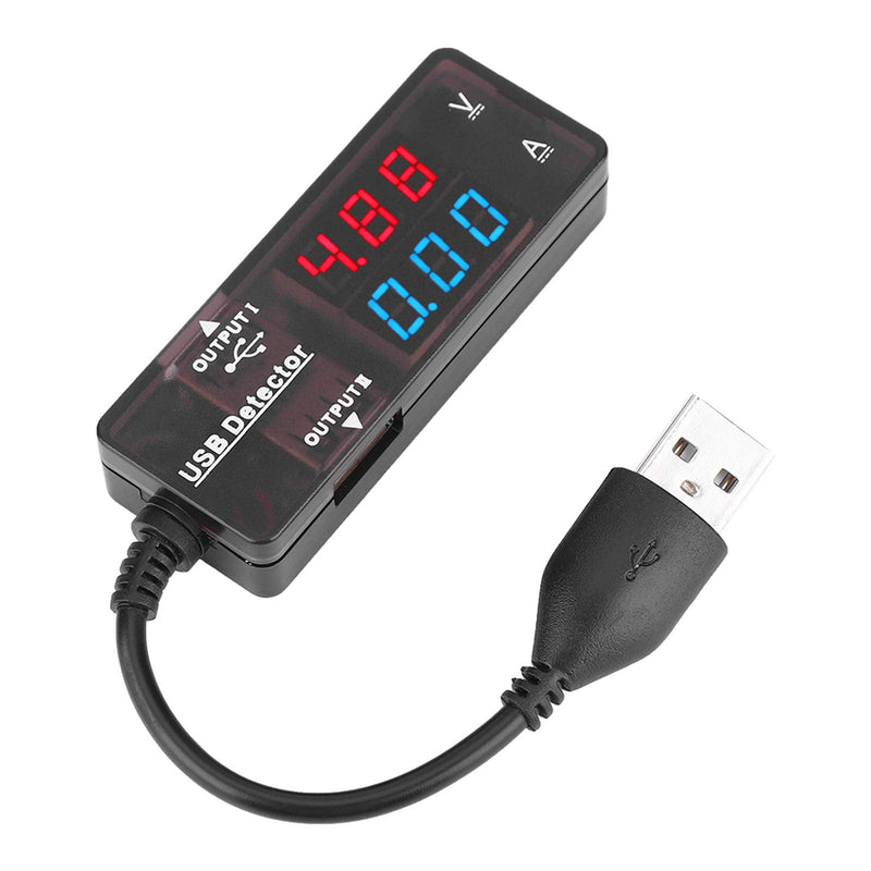 Walfront YB26VA USB Tester Voltmeter Ammeter Battery Capacity Tester with LED Display for Mobile Phone Tablet Computer USB Device (Bicolor) Bicolor