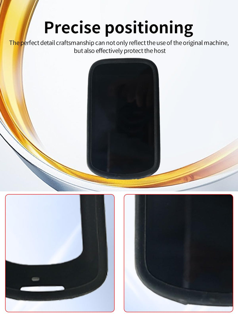 Case for iGPSPORT BSC500,WUNIAK Soft Silicone Protective Portable Scratch Shock Resistant Shell Case with Screen Protector for iGPSPORT BSC500,Black