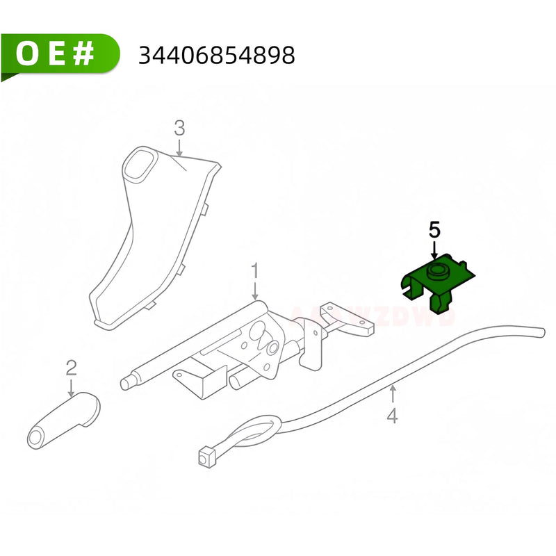 Parking Brake Cable Clip Retainer Compatible With BMW 320i 330i 340i 430i 440i M3 M4 328d xDrive 428i 435i Replace 34406854898 6854898