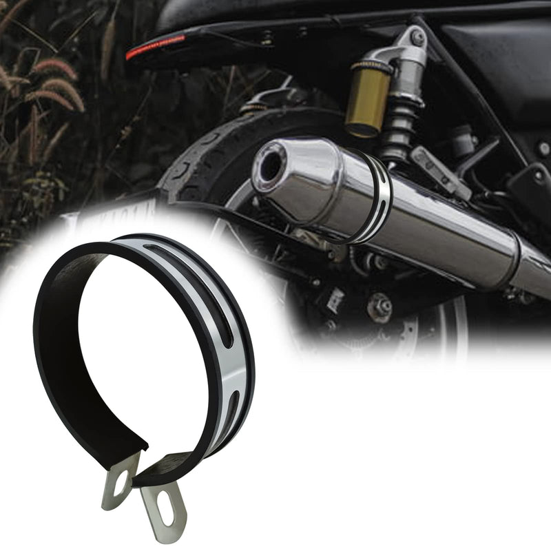 Universal Half Round Motorcycle Exhaust Clip Exhaust Muffler Pipe Bracket Hanger Muffler Pipe Bracket Suitable for Most Motorcycles