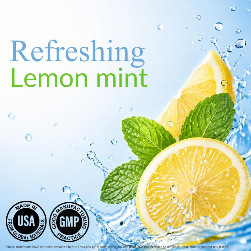 StellaLife Wellness Herbal Mouthwash – Natural Hydrading Alcohol-Free Oral Solution for Halitosis/Bad Breath Relief (Not Vega Rinse) Lemon Mint