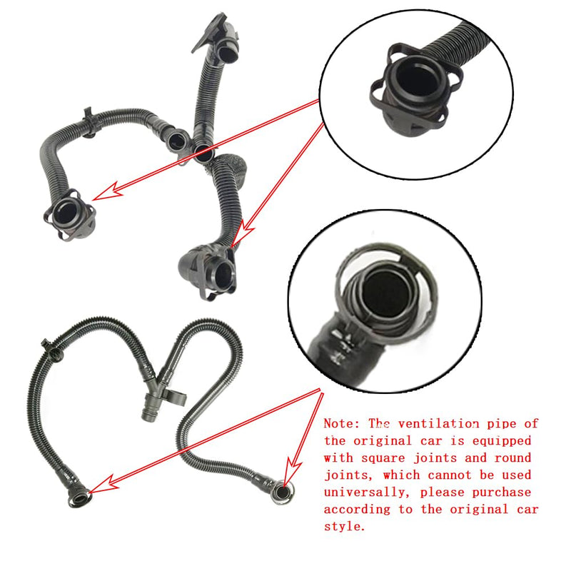 Crankcase Breather Hose Fit for Audi A4 A6 Q5 Cylinder Ventilation Pipe # 06E103217AA