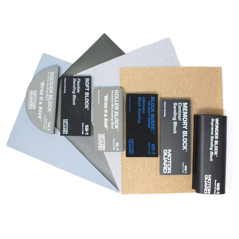 Motor Guard - 6Pc Sanding Block Assortment (AP-2), One Size 6 Block Pack