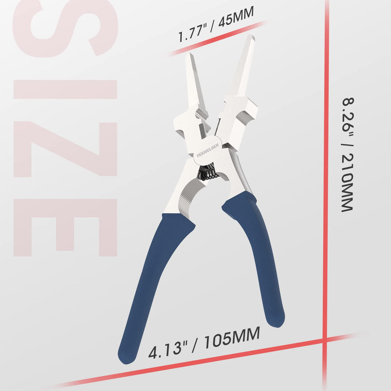 YESWELDER 8" MIG Welding Pliers, Anti-Rust and Durable High-Carbon Steel, All-In-One Multifunctional MIG Pliers for Professional Welding Standard