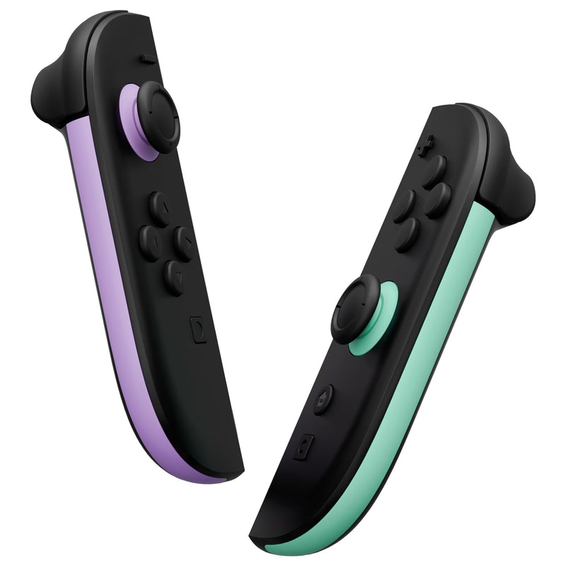 eXtremeRate Replacement Decorative Strips for Joycon 2, Custom DIY Decoration Strip Side Housing Trim Shell with Prying Stick for Nintendo Switch 2 Controller - Purple & Green
