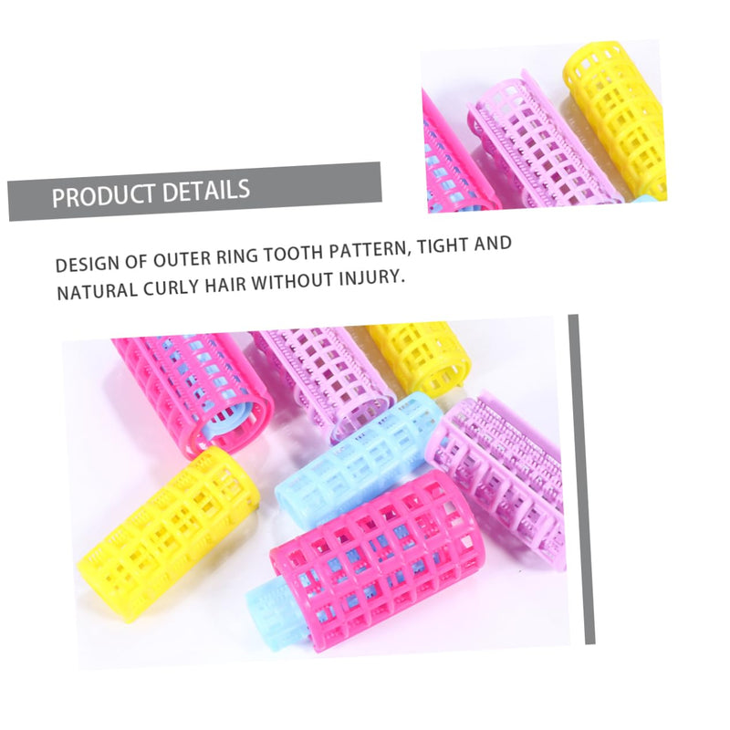 Hair Rollers Plastic Hair Curlers No Heat Self Grip 20 Pack Roller for Wet Reusable Styling Tools for Home Salon Use Compact Travel Hairdressing Curlers